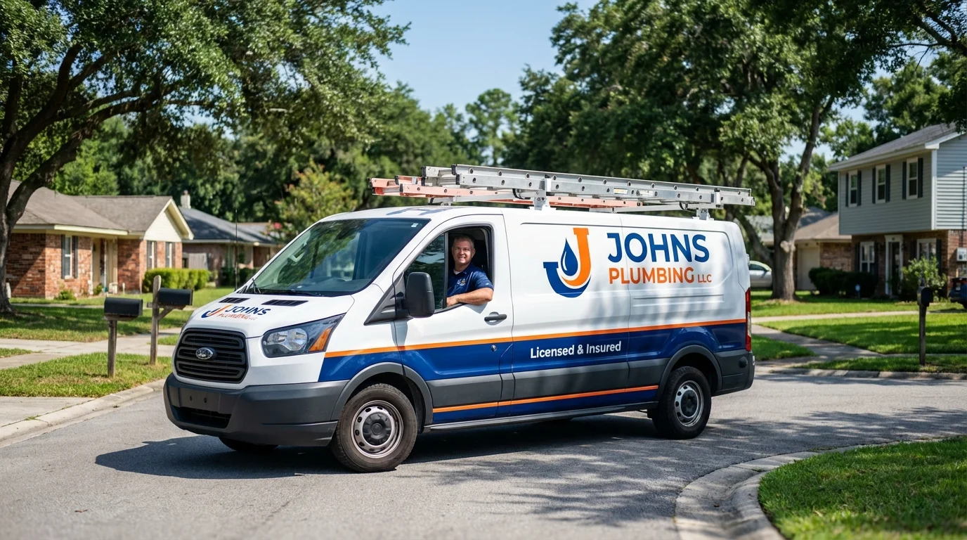 Johns Plumbing LLC service van in Platteville, CO